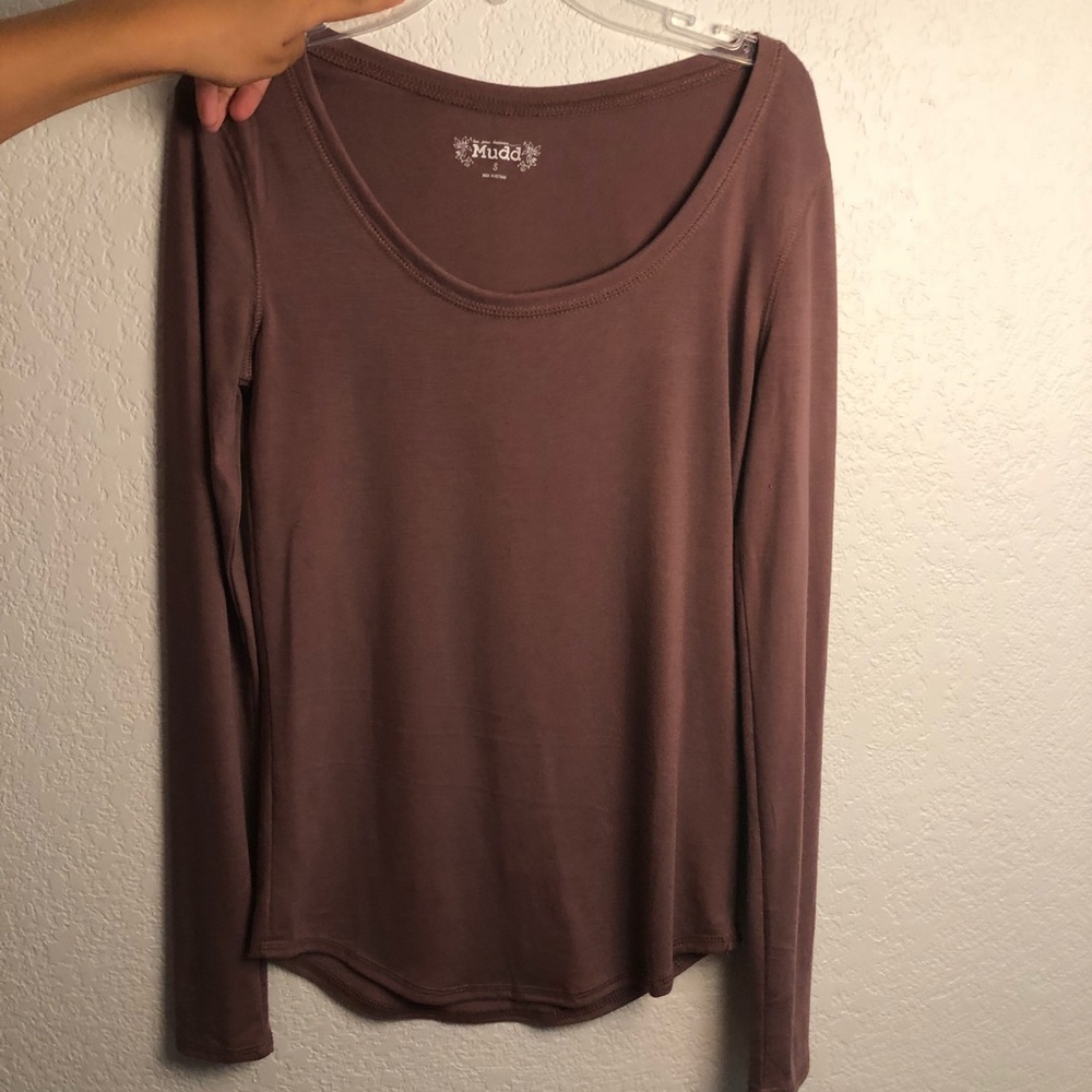 Plain mauve long sleeve shirt